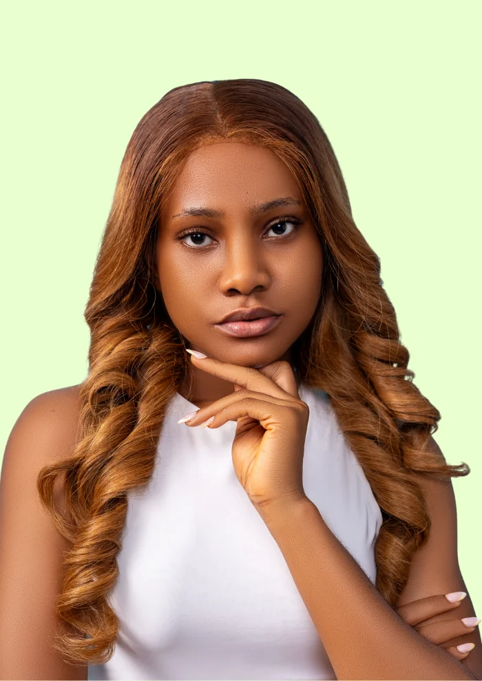 20-inch Donor Vietnamese Wavy Wig | 5X5 HD Lace | 350g | Blonde Highlight