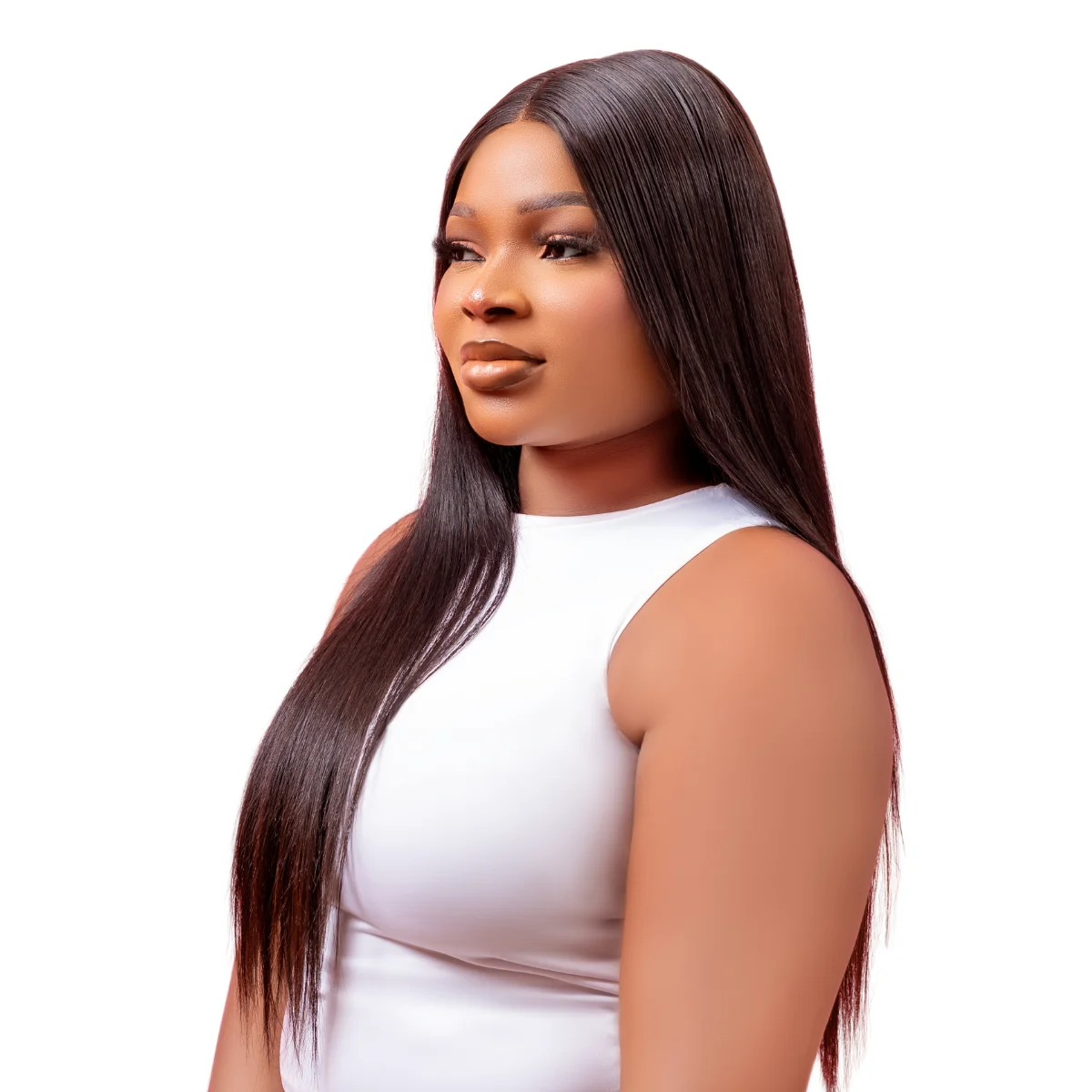 20-inch Vietnamese Mirror Straight Wig | Raw Donor | 4X6 HD Lace | 350g | Natural Black