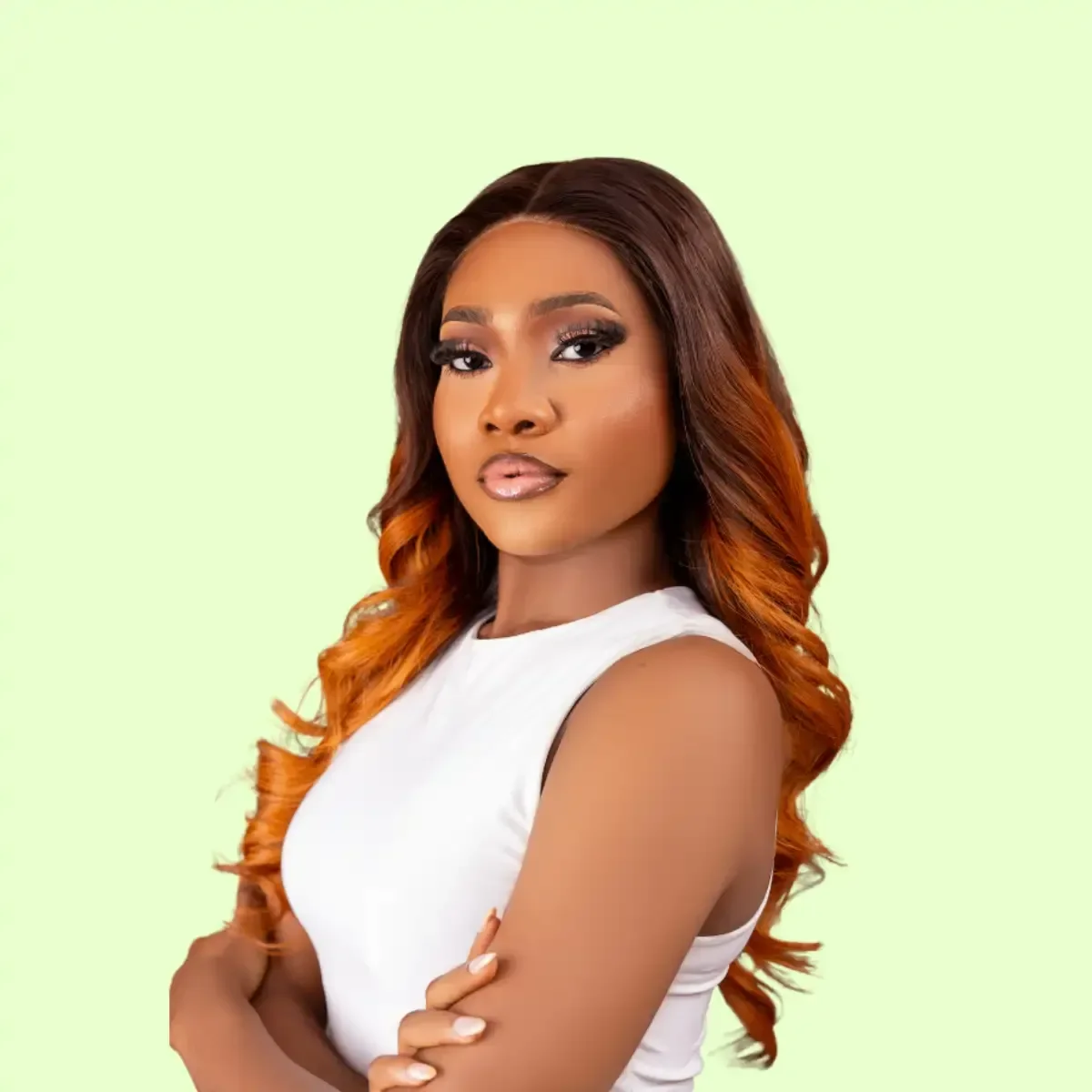 20-inch Vietnamese Donor Wavy Wig | 5X5 HD Lace | 360g | Ombre Cajun Spice
