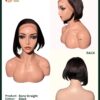 8" Black Tiwa's Wig