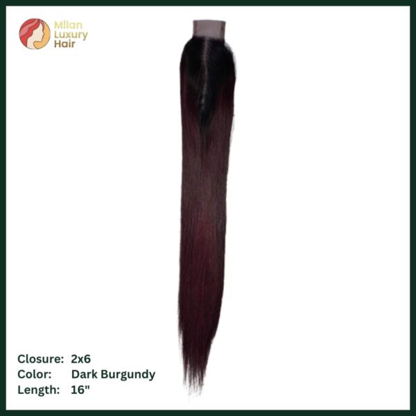 Dark burgundy 14-18 Inches 2x6