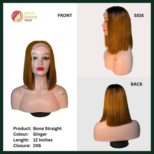 12" Ginger Bone Straight